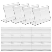20Stk Klarer Acryl Sign-Halter Für Tisch, Wiederverwendbar Und Stabil