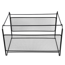 Iron Grid File Rack Hanging Bars Folders Holder Office Schwarz