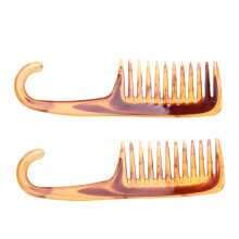 2Stk Gekrümmter Tragbarer Breit Grobzahnig Für Haarstyling