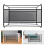Iron Grid File Rack Hanging Bars Folders Holder Office Schwarz 3