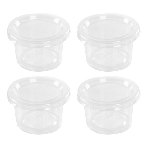 100St. Behälter Mit Deckeln Für Saucen, Joghurt, , Pudding