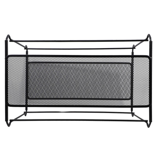 Iron Grid File Rack Hanging Bars Folders Holder Office Schwarz 1