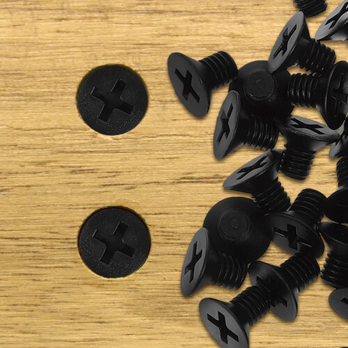 100Stück Abstandshalter Schraubenmuttern Nylon Schwarz 2