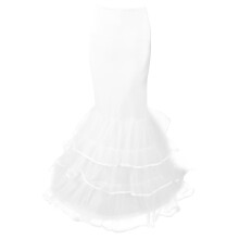 Fishtail-Schleife Bustle Weißes Unterkleid Petticoat Bankett