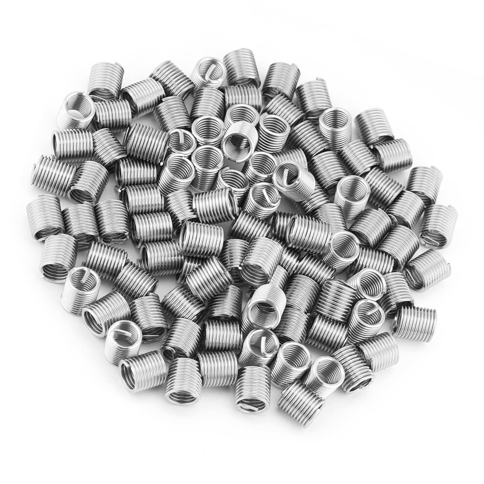 Stainless Steel Ss304 Coiled Wire Helical Screw Thread Inserts M8 X 1.25 X 2D Length For Repair And Maintenance 9016109363091