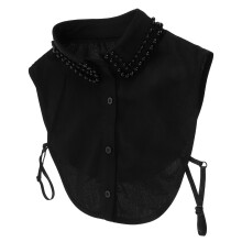 Faux Kragen Damen Schwarz Mit Schmuckverzierung Abnehmbar