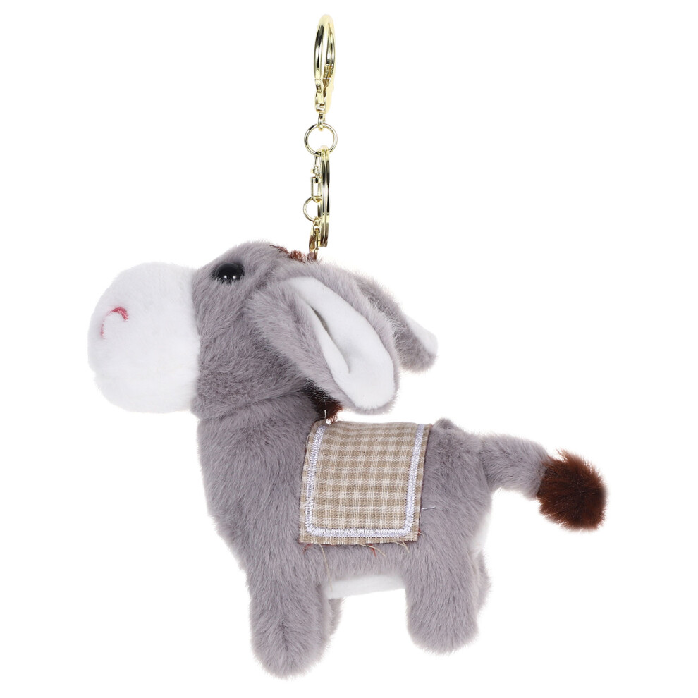 3 Stuks Dieren Sleutelhanger Gewatteerde Ezels Hangertje-image