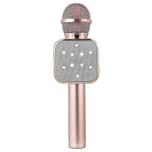 (Pink gold) WS-1818 LED Light Flashing Microphone