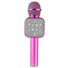 (Pink) WS-1818 LED Light Flashing Microphone