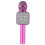 (Pink) WS-1818 LED Light Flashing Microphone 1