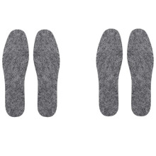 Woll-Einlegesohlen, anpassbare Größe Grey L