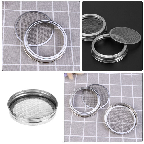 3 Mason Jar Deckel 7,00 X 7,00 X 1,00 Cm Silber 2