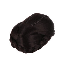 3 Geflochtene Chignon Perücke Synthetisches Haar Dutt Für