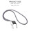 Grey Work Permit Holder String Mesh Resin Office Neck Lanyard 8