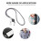 Grey Work Permit Holder String Mesh Resin Office Neck Lanyard 10