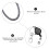 Grey Work Permit Holder String Mesh Resin Office Neck Lanyard 9