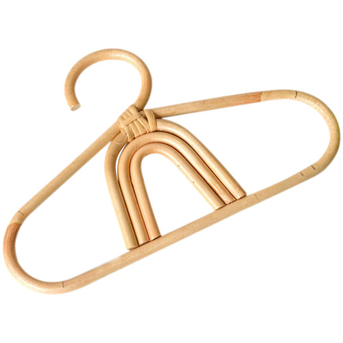 2Stk Rattan Kinder Kleiderbügel Set