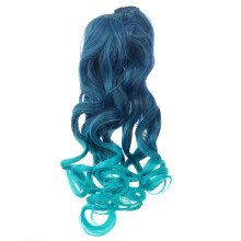 One-Piece Gradient Lange Lockige Gewellte Clip-On Haarteil
