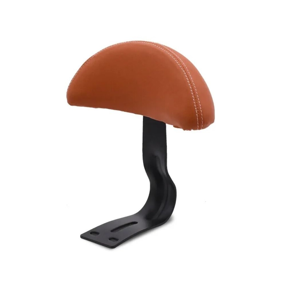 Motorcycle Rider Cushion Backrest Universal Rear Bike Seat Cushion For Rear Passenger Backrest Bracket Brown 9393856286928