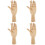 4 Stuks Flexibele Scharnier Handmodel Pop 7