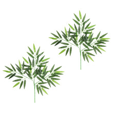 2St Realistische Bamboebladeren Plantversiering Voor