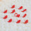 Raindrops Hartvormige Haaknaald Rood 100 Stuks 5