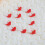 Raindrops Hartvormige Haaknaald Rood 100 Stuks 9