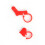 Raindrops Hartvormige Haaknaald Rood 100 Stuks 2