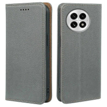 (Grey) For OnePlus 13 Case Wallet Leather Phone Cover Strong Magnetic Closure