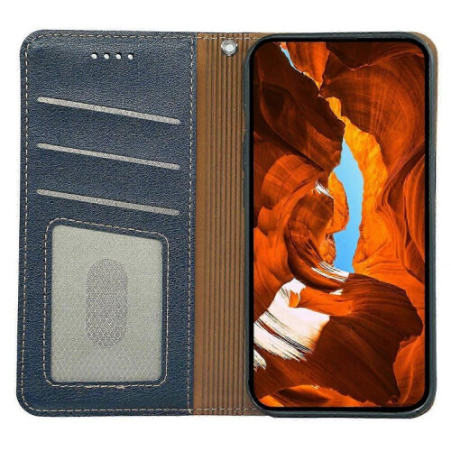 (Blue) For OnePlus 13 Case Wallet Leather Phone Cover Strong Magnetic Closure 1