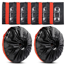 Tyre Bags Set Of 5, 19-23 Inch Covers With Carry Handle, Waterproof Storage For Winter And Summer 80 cm Diameter