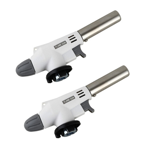 Blow Torch 2-Pack, Kitchen Butane Torch With Adjustable Flame, Culinary Cooking Torch For Home, Baking, Camping, BBQ
