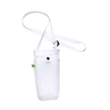 Water Bottle Holder Mesh Beach Bag White For Outdoor Use And Hiking Water Bottle Carrier