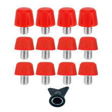 12Pcs Football Stud Soccer Cleats for Training-Red 8mm