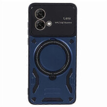 (Blue) Compatible For Motorola Moto G84 5G Back Case Compatible with MagSafe PC+TPU Kickstand Phone Cover