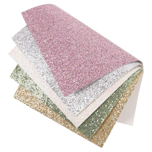 Glitzer Bastelpapier Glänzende Bunt 5er Pack