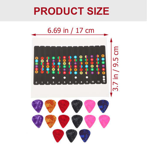 3 Sets Gitarrensticker Mit Plektren Und Schildpapier Einfach 1