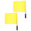 2Pcs Bright Yellow Handheld Referee Flags Cloth and Stainless Steel 1