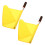2Pcs Bright Yellow Handheld Referee Flags Cloth and Stainless Steel 10