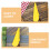 2Pcs Bright Yellow Handheld Referee Flags Cloth and Stainless Steel 7