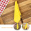 2Pcs Bright Yellow Handheld Referee Flags Cloth and Stainless Steel 9