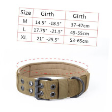 Nylon Dog Collar Large Size For Big Dogs 5-Position Adjustable Metal Buckle