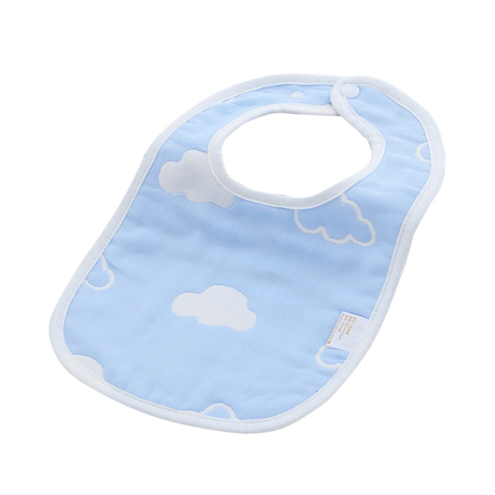 Bibs Cotton Scarf Bibs For Toddlers Six Gauze Cloth Sky Blue Soft Absorbent Drool Bibs For Boys And Girls