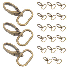 Bronze Ovaler Drehbarer Karabinerhaken 20 St Schnappverschluss Für Taschen