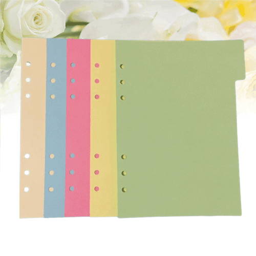 5Stk A6 Index Tabs Trennblätter Für Notebook Schule 1