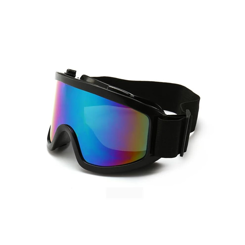 Motorcycle Goggles Motocross Model Windproof Dustproof, Helmet Compatible, Ski Snowboard Eyewear Black 9354506236458