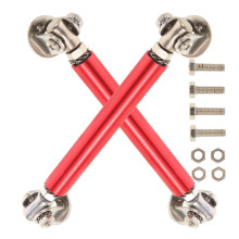 2 Stuks Voorste Splitter Autoaccessoires 13,00x2,00x2,00 Cm Rood