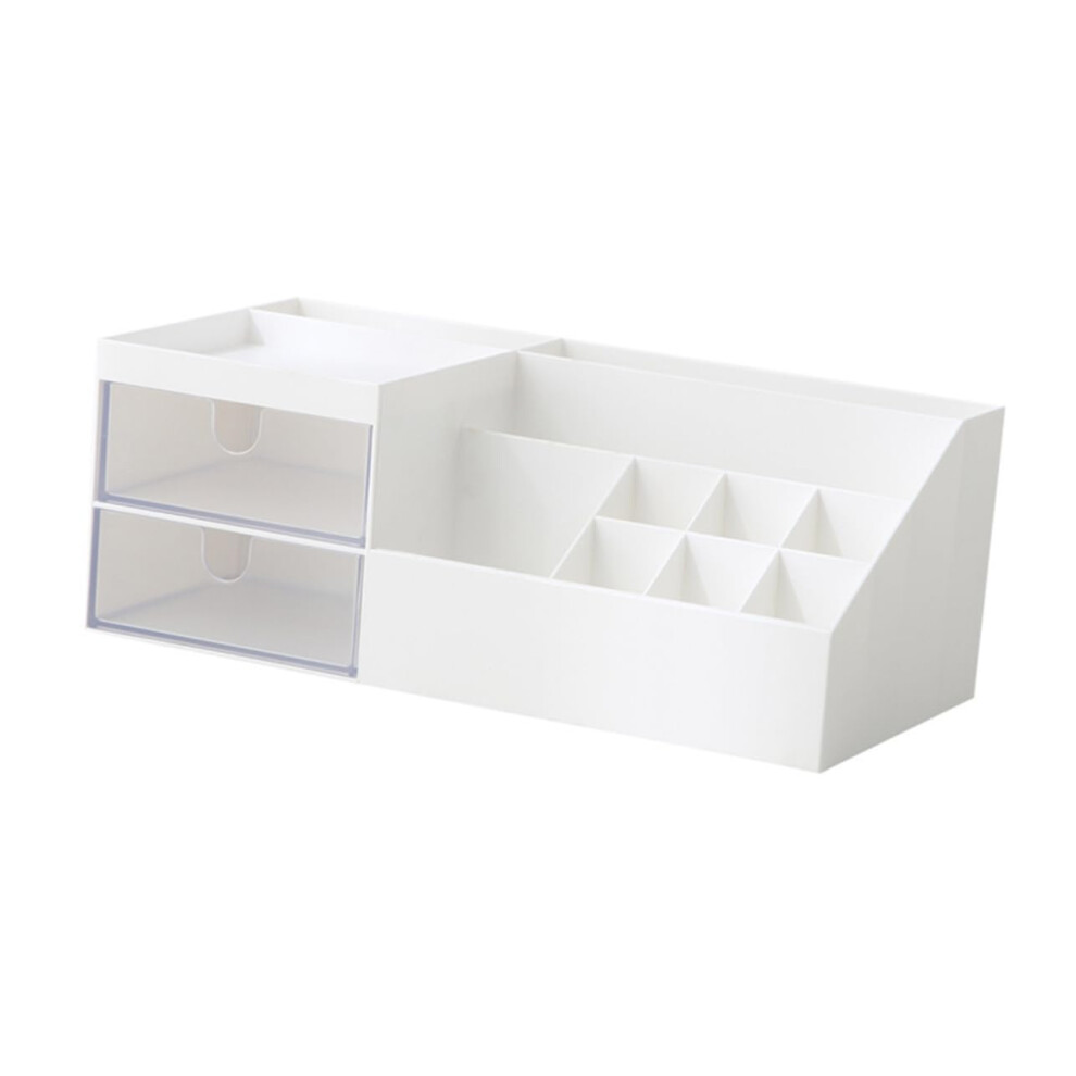 Desktop Makeup Brush Holder And Stationery Organizer, Multifunctional Desk Storage Box With Compartments For Home Office