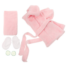 3 Sets Neugeborenen Fotoprop Korallenfleece Badetuch Outfit