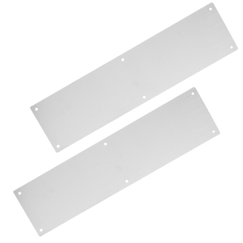 1Set Silberner Metall Türtrittschutz Edelstahlblech